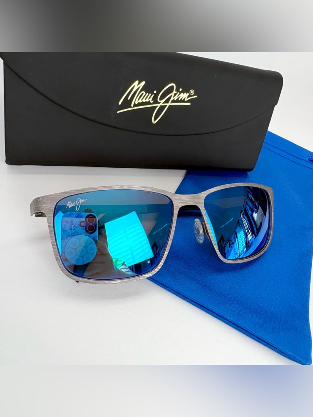 Maui Jim Cut Mountain MJ 532-14 Grey/Blue Hawaii Polarized Sunglasses